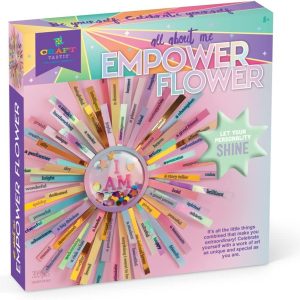 Craft-tastic – Empower Flower – DIY Arts & Crafts Kit – Creative & Fun Project to Encourage Self-Expression, Build Self-Esteem & Create Confidence in Kids, Tween & Teens