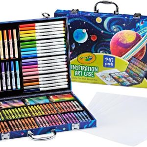 Crayola Inspiration Art Case Coloring Set - Space (140ct), Art Kit For Kids, Toys for Girls & Boys, Art Set, School Supplies, Gifts
