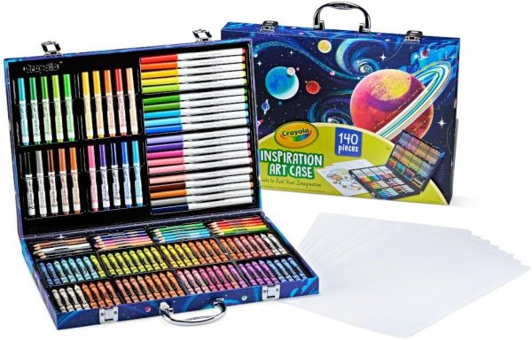 Crayola Inspiration Art Case Coloring Set - Space (140ct), Art Kit For Kids, Toys for Girls & Boys, Art Set, School Supplies, Gifts
