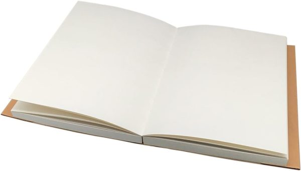 Kraft Cover Drawing Notebook & Sketchbook – Set of 3 Blank Plain Sketch Books – 125g Thick Paper A5 Size, 150x210mm Paper Ideal for Drawing & Sketching- 128 Sheets Each – 180 Degree Opening - Image 6