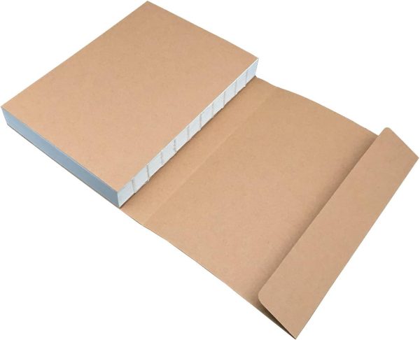 Kraft Cover Drawing Notebook & Sketchbook – Set of 3 Blank Plain Sketch Books – 125g Thick Paper A5 Size, 150x210mm Paper Ideal for Drawing & Sketching- 128 Sheets Each – 180 Degree Opening - Image 5