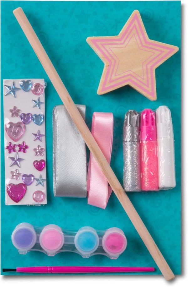 Melissa & Doug Created By Me! Paint & Decorate Your Own Wooden Princess Wand Craft Kit, Pink - Princess Crafts Great For Rainy Days, Princess Toys For Kids - Image 3