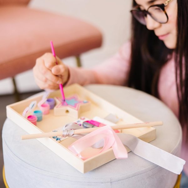 Melissa & Doug Created By Me! Paint & Decorate Your Own Wooden Princess Wand Craft Kit, Pink - Princess Crafts Great For Rainy Days, Princess Toys For Kids - Image 5