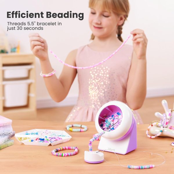 Tilhumt Bead Spinner with Polymer Clay Beads, 2112Pcs Bracelet Making Kit with Electric Bead Spinner for Jewelry Making, Automatic Bracelet Maker for Making Friendship Bracelets, Patent Design - Image 4