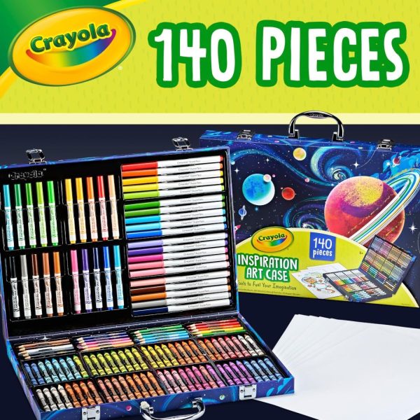 Crayola Inspiration Art Case Coloring Set - Space (140ct), Art Kit For Kids, Toys for Girls & Boys, Art Set, School Supplies, Gifts - Image 3