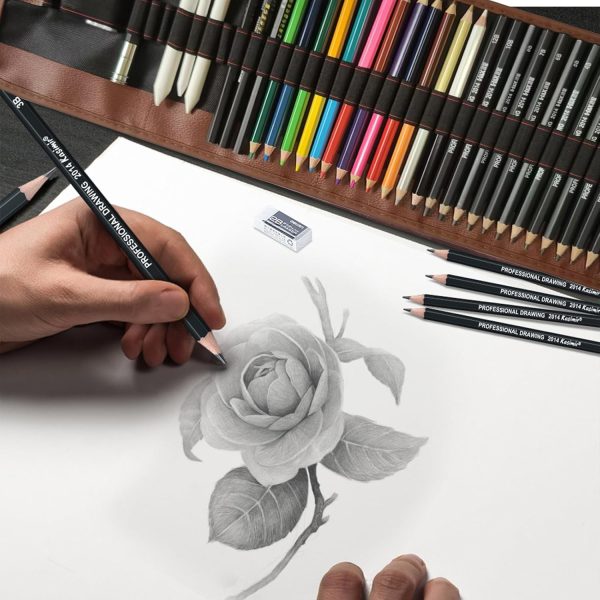 Drawing Pencils, 38pcs Art Supplies Drawing Supplies Sketching Pencils Graphite Pencils Charcoal Pencil Art Set for Beginners Artists - Image 4