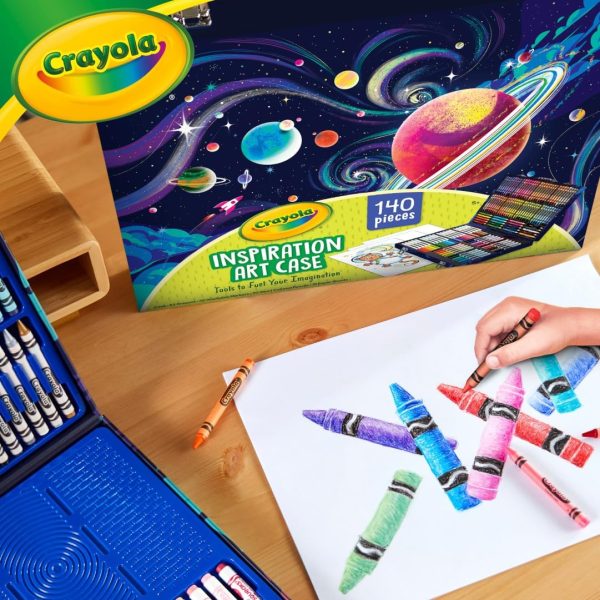 Crayola Inspiration Art Case Coloring Set - Space (140ct), Art Kit For Kids, Toys for Girls & Boys, Art Set, School Supplies, Gifts - Image 5