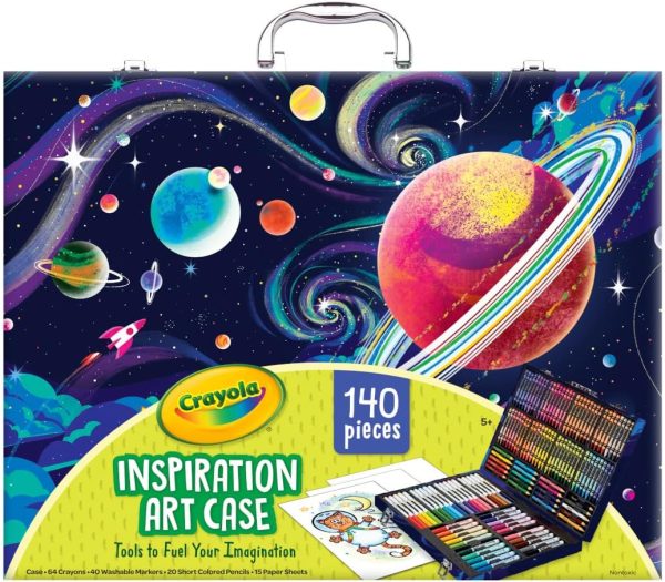 Crayola Inspiration Art Case Coloring Set - Space (140ct), Art Kit For Kids, Toys for Girls & Boys, Art Set, School Supplies, Gifts - Image 6