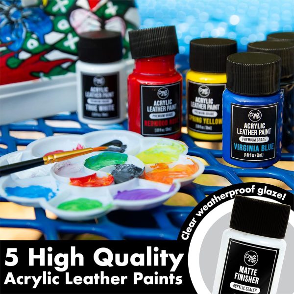 Craft It Up Sneaker Painting Kit Complete Shoe Paint Kit for Sneakers- Paint, Brushes, Tape & More Included- Shoe Customization Kit - Image 5