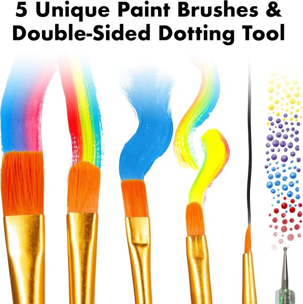 Craft It Up Sneaker Painting Kit Complete Shoe Paint Kit for Sneakers- Paint, Brushes, Tape & More Included- Shoe Customization Kit - Image 7