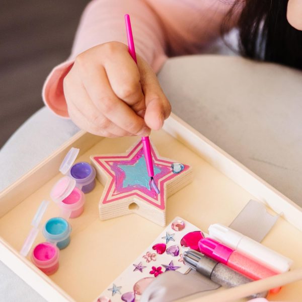 Melissa & Doug Created By Me! Paint & Decorate Your Own Wooden Princess Wand Craft Kit, Pink - Princess Crafts Great For Rainy Days, Princess Toys For Kids - Image 2