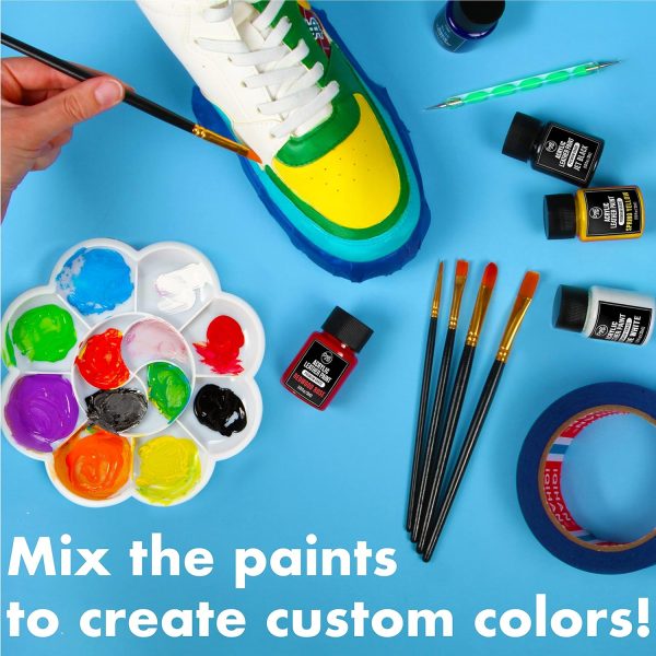 Craft It Up Sneaker Painting Kit Complete Shoe Paint Kit for Sneakers- Paint, Brushes, Tape & More Included- Shoe Customization Kit - Image 6